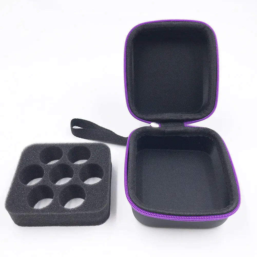 7 флакон для эфирного масла чехол 5 мл~ 15 мл эфирные контейнеры для хранения растительного масла хранения ароматерапия сумка для рук - Цвет: Фиолетовый
