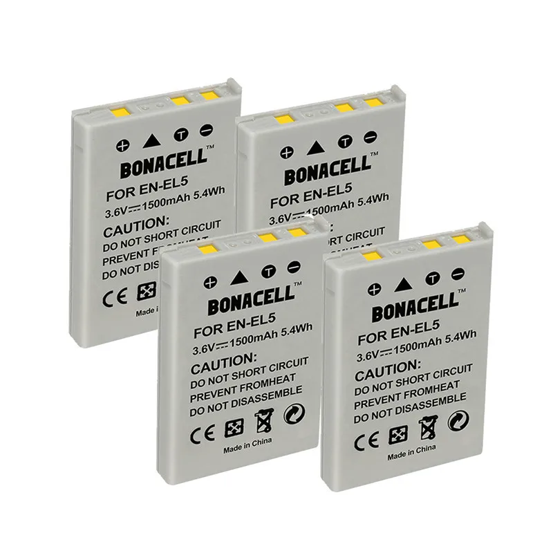 Bonadget 1500 мА/ч, EN-EL5 RU EL5 для Nikon Coolpix P4 P80 P90 P100 P500 P510 P520 P530 P5000 P5100 5200 цифровой Камера Батарея