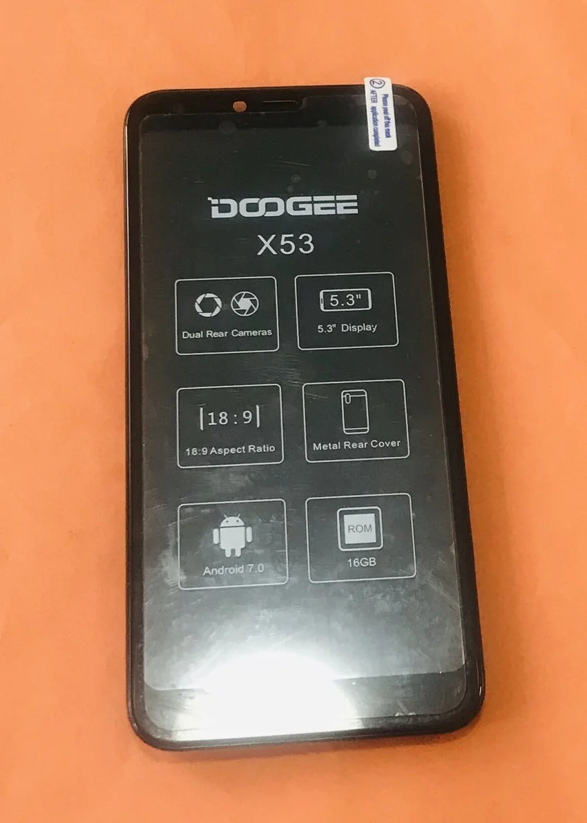 Б/у ЖК-дисплей+ дигитайзер сенсорный экран+ рамка для DOOGEE X53 MTK6580M четырехъядерный
