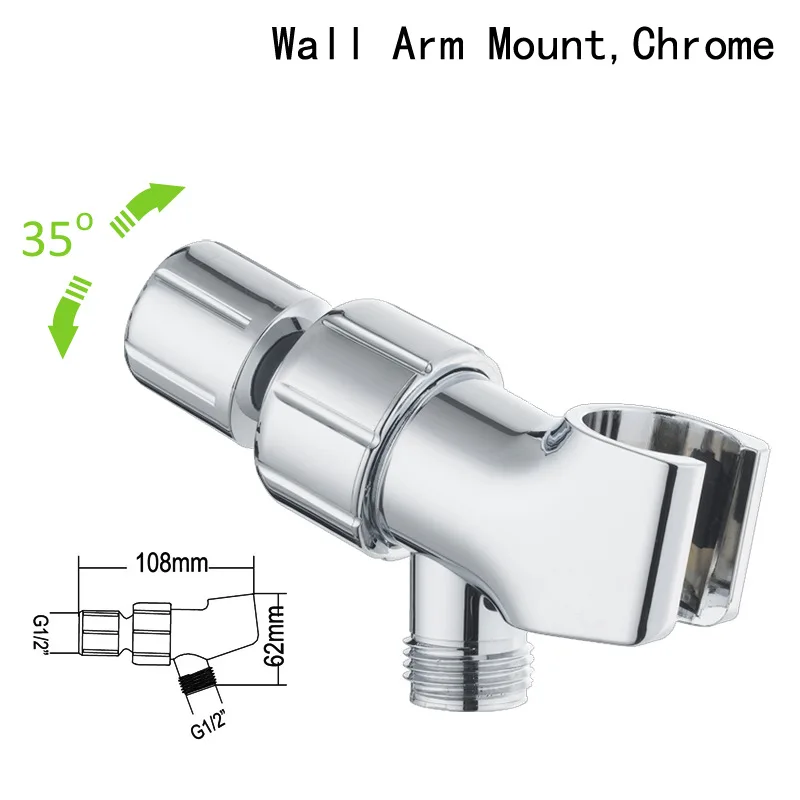 

3 Way Shower Head Diverter Valve Fix Bracket ABS Bathroom Shower Head Diverter Sprayer Arm Mount Valve for Bathroom Accessories