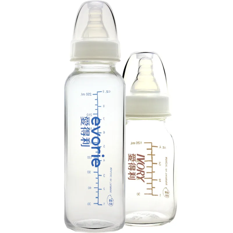 

New Date Material Upgrade Love Profit Standard Caliber Shift Glass Feeding Bottles 250 Ml Newborns Feeding Bottle A22