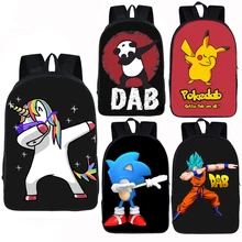 Забавный мультяшный Dab Единорог панда рюкзак для подростков мальчиков Dab On Em Детская сумка для книг детские школьные сумки мужские женские рюкзаки сумка