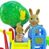 Forest Family Playground 1:12 Brown Bear Rabbit Panda Dollhouse Miniature Scene Slide Seesaw Swing Doll House Girl Toy Gift 3