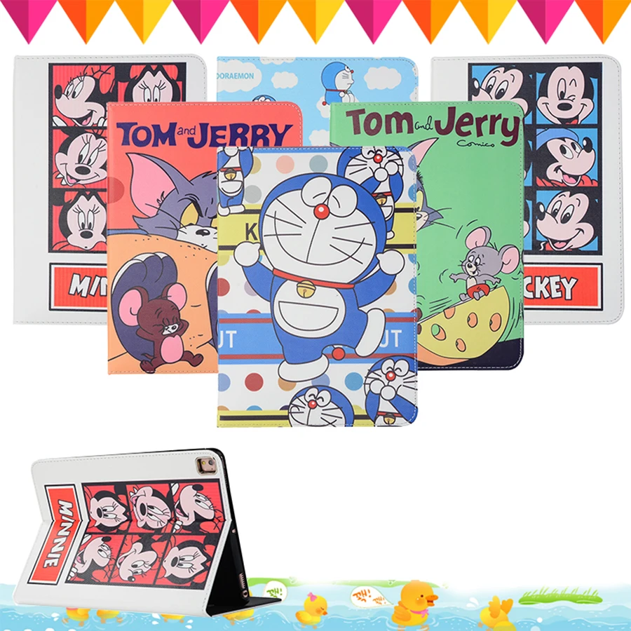 

Tablet Pu Leather Protective Case For ipad Mini 1 2 3 4 5 Flip Smart Stand Cover Cartoon Case For ipad air1 2 iPad 9.7 2017 2018