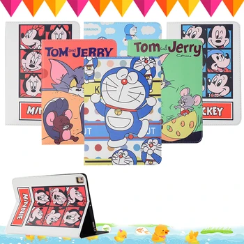 

Tablet Pu Leather Protective Case For ipad Mini 1 2 3 4 5 Flip Smart Stand Cover Cartoon Case For ipad air1 2 iPad 9.7 2017 2018