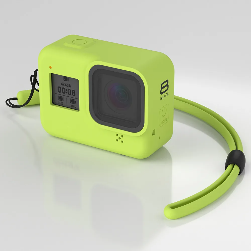 Green Мягкий силиконовый чехол для Gopro Hero 8, силиконовый защитный чехол для Gopro Hero 8, аксессуар для камеры - Цвет: Green