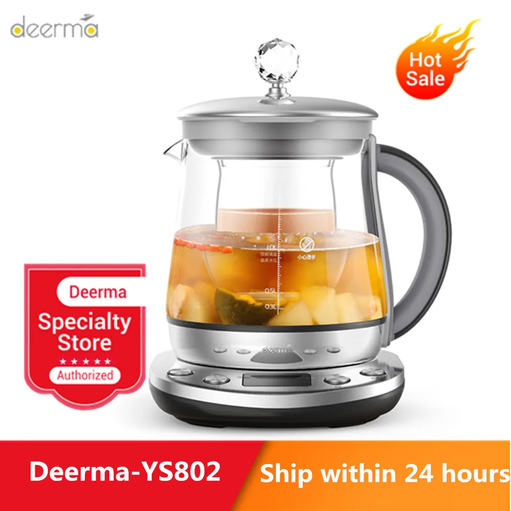 Deerma dem-ys802 1.5L многофункциональный электрический чайник Deerma из нержавеющей стали электрический чайник для здоровья от Xiaomi Youpin