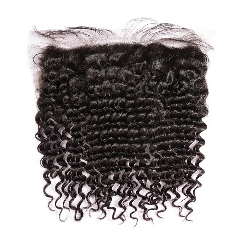 

Zing Silky Pre Plucked Brazilian Kinky Curly Frontal Closure Remy Human Hair Frontal 13x4 Lace Frontal Closure With Baby Hair