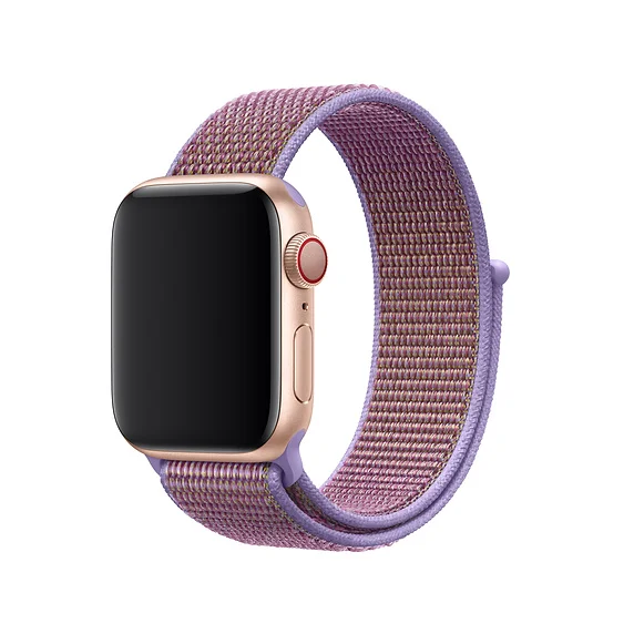 Тканый нейлоновый ремешок для часов Apple Watch ремешок 40 мм 44 мм 38 мм 42 мм мягкая Спортивная петля для iWatch 5 4 3 2 1 дышащий ремешок - Цвет ремешка: lilac