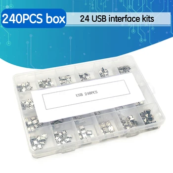 

Micro USB connector 24 models charging port for Samsung/Moto/SONY/HTC/ZTE/Huawei/Xiaomi/Lenovo mobile,tablet GPS 240pcs/set