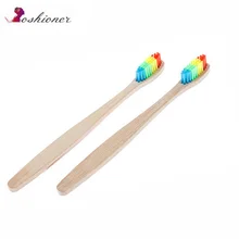 OSHIONER цветная Экологически чистая бамбуковая зубная щетка для ухода за полостью рта бамбуковая ручка Мягкая Щетина зубная щетка отбеливающая зубная щетка