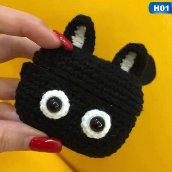 

Knitting Wool Cases For Airpods Pro Protective Earphone Cover Wireless Bluetooth Case For Apple Airpods Pro Warm Cute Cover