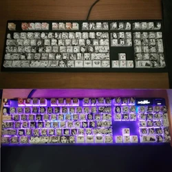 Pbt 108 chave ahegao keycap corante sublimação oem perfil anime teclado keycap 1xcb