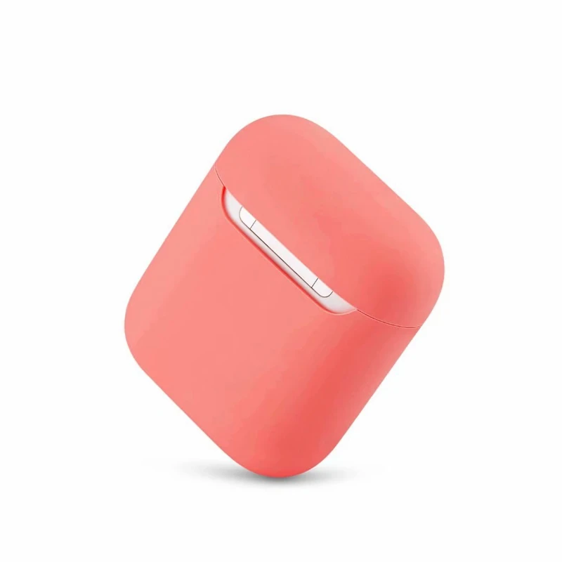 Ультратонкий ноутбук Цвет Мягкая силиконовая гарнитура чехол для AirPods 1/2 зарядка наушников с откидной крышкой - Цвет: 2