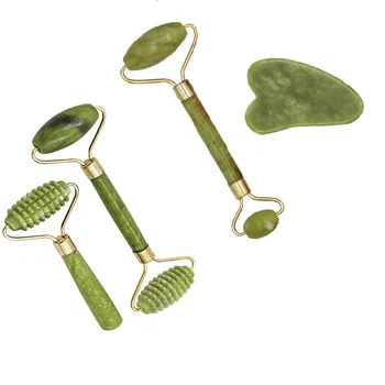 

1Piece 4 Sizes Facial Massager Roller Double / Single Plate Jade Heads Stone Eye Massager Neck Thin Lift Relaxing Slimming Tools