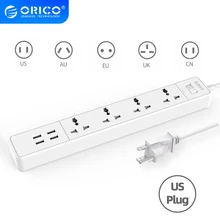 ORICO – prise électrique universelle, avec interrupteur principal, multiprise US, Extension, pour le bureau et la maison
