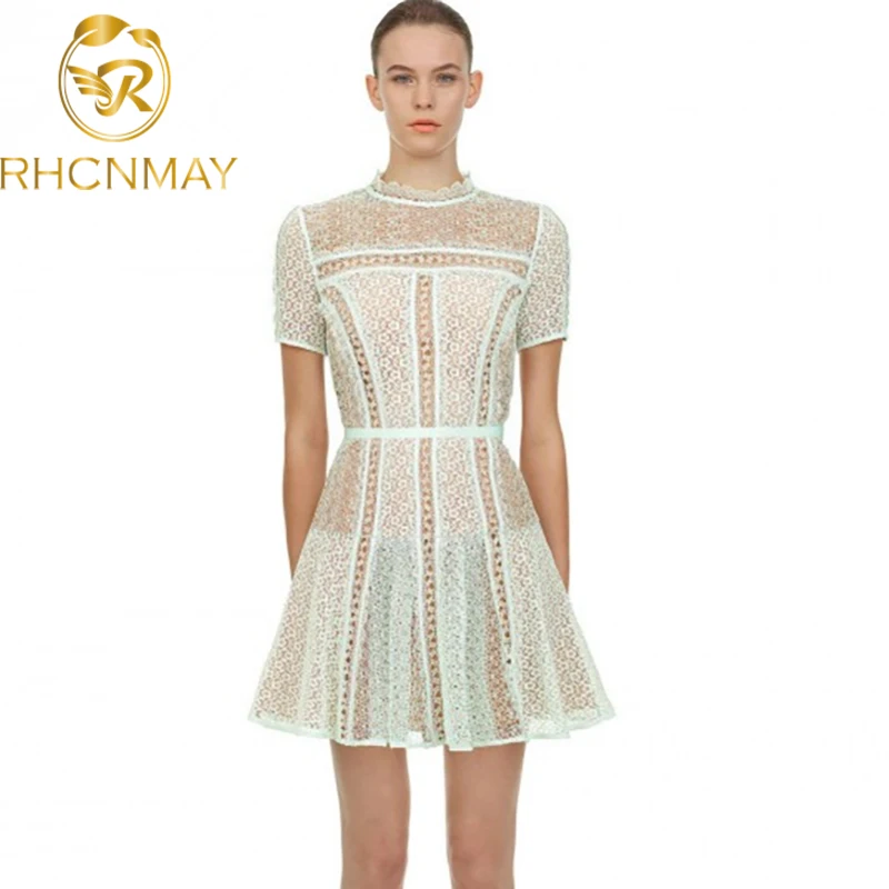Женское платье-Автопортрет с коротким рукавом летнее платье вырезами женское