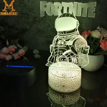 

Molezu Halloween Night Of The Fortress1 Pattern 3D Led Night Light Decoration Children Kids Gifts 7 Color Changing Visual Table