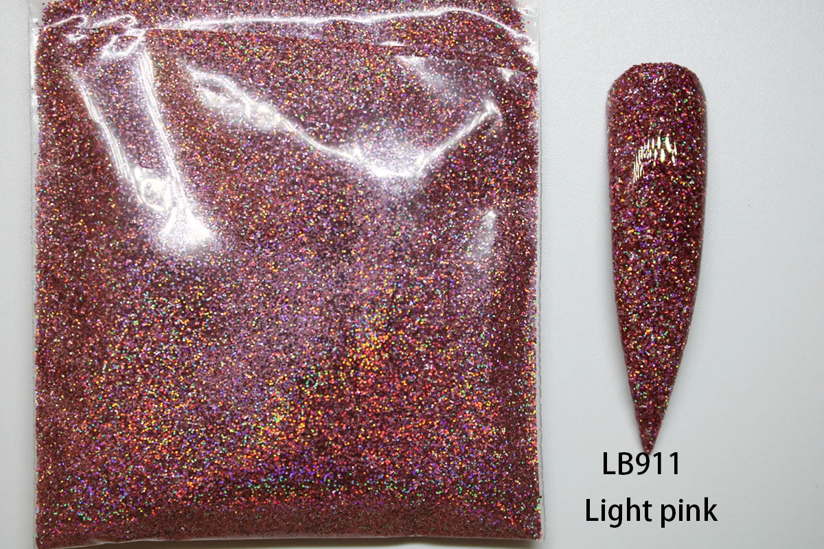 0,2 мм голографический блестящий порошок Сияющий сахар блеск для ногтей пыль хромированный порошок украшения для ногтей 26 цветов 10 г/упак - Цвет: LB911