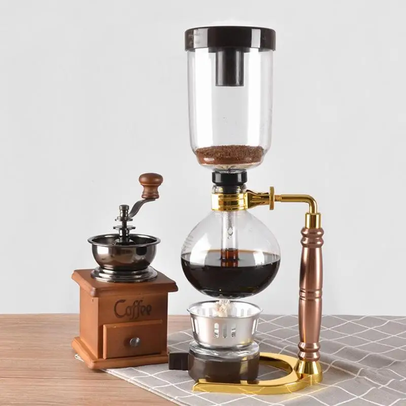 Siphon Coffee Maker Pot Glass Style Tea pot Vacuum Brewer Manual Machine Heat-resistant Home Kitchen | Дом и сад