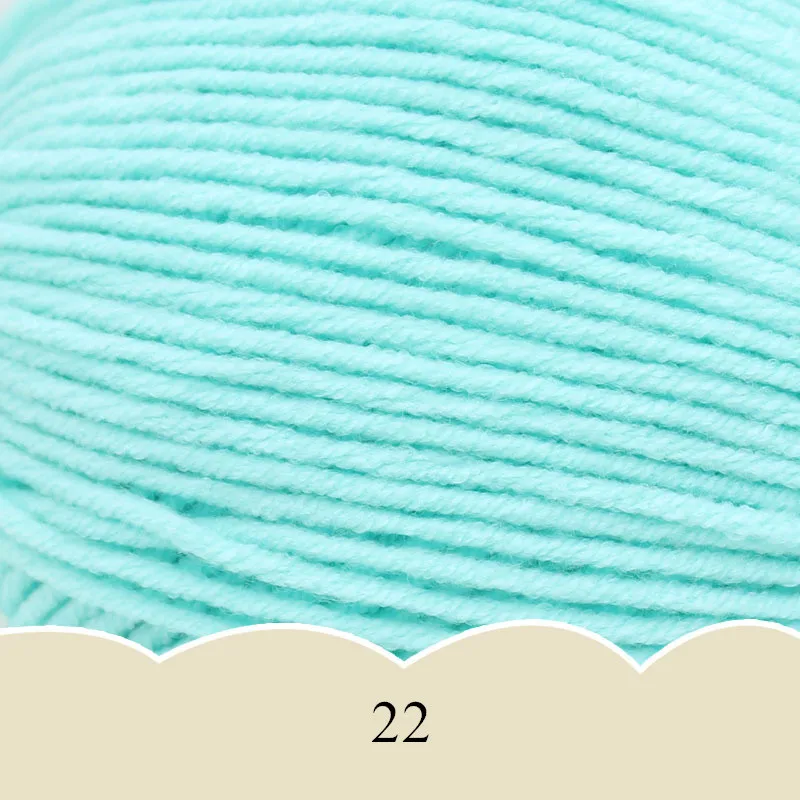 50 г Высокое качество DIY хлопчатобумажная пряжа вязание крючком ручной вязаный свитер хорошая упорная нить - Цвет: 22 1pc
