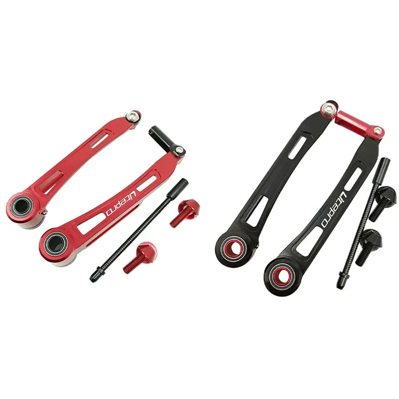 Litepro 2 Pairs Folding Bike V Brake Caliper 110Mm Long Arm Extension Adapter Hollow Bicycle Parts Black & Red | Спорт и