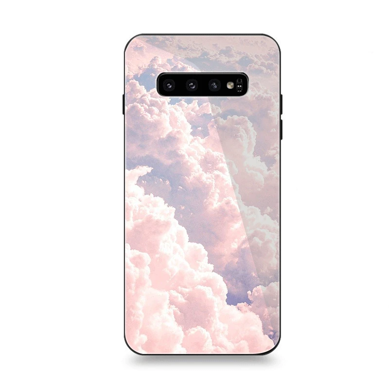 Мобильный чехол для телефона Стекло для samsung A10 A20 A30 A40 A50 A60 A70 S7 край S8 Plus Note 8 9 S10 крышка звездного неба