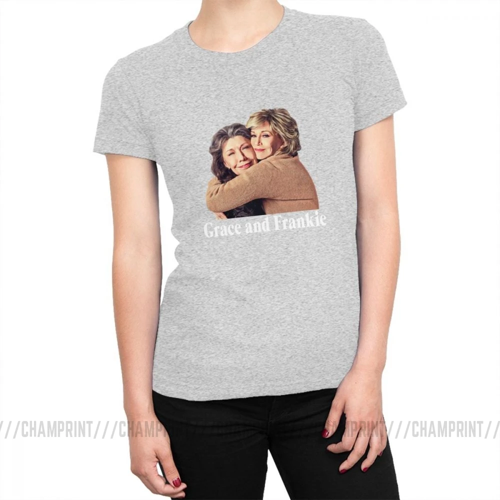 Женские футболки Grace And Frankie Hug, Orange Is The New Black OITNB tv, футболка Ulzzang, топы в стиле хип-хоп, женская одежда - Цвет: Серый