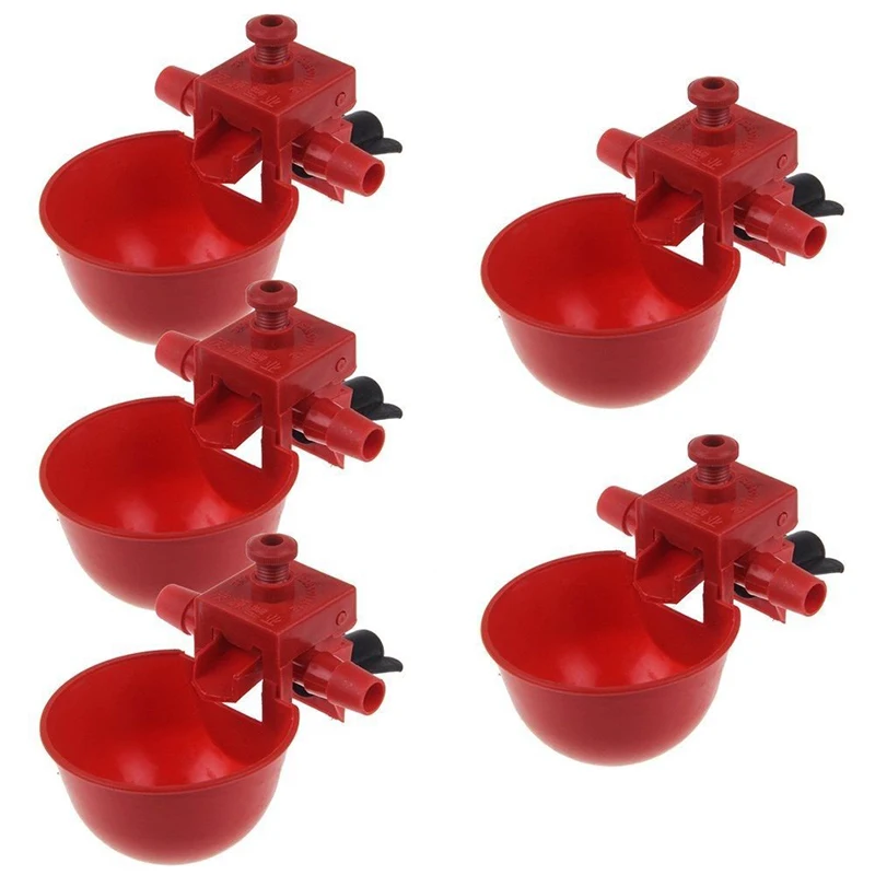 Best Selling 2019 Products Feed Automatic Bird Coop Poultry Chicken Fowl Drinker Water Drinking Cups 5Pcs