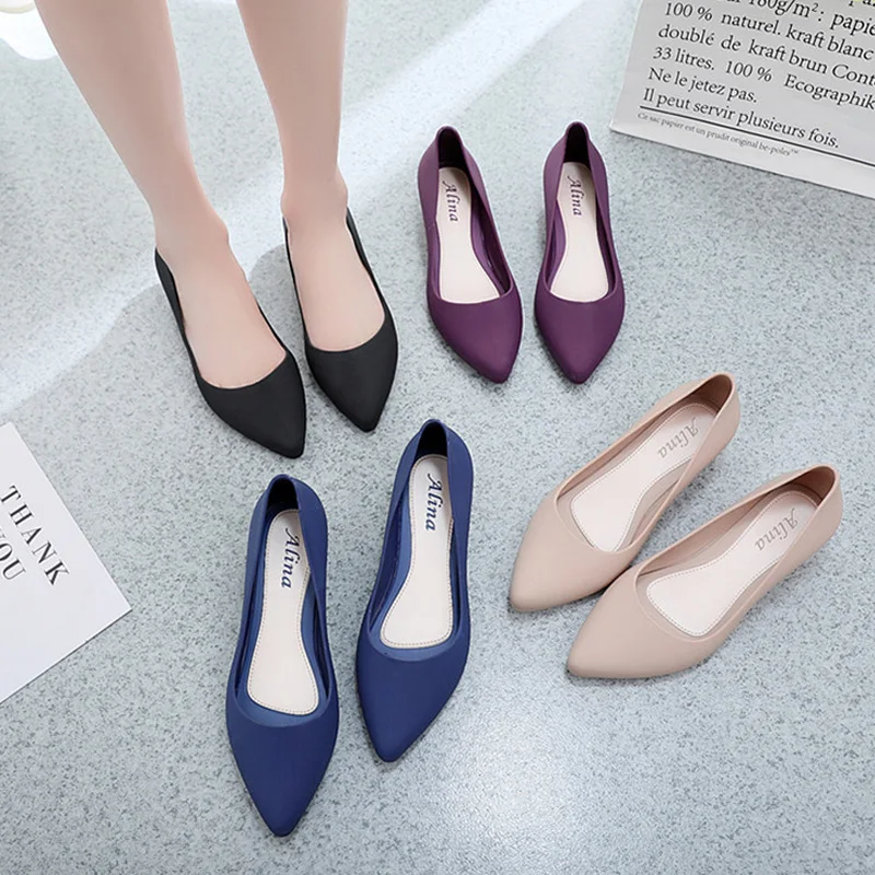 CXJYWMJL Autumn Fashion Low Heel Women Shoes Comfortable Wedge Heel Shoe Pointed Shallow Mouth Shoes Fashion Wild Female Shoe