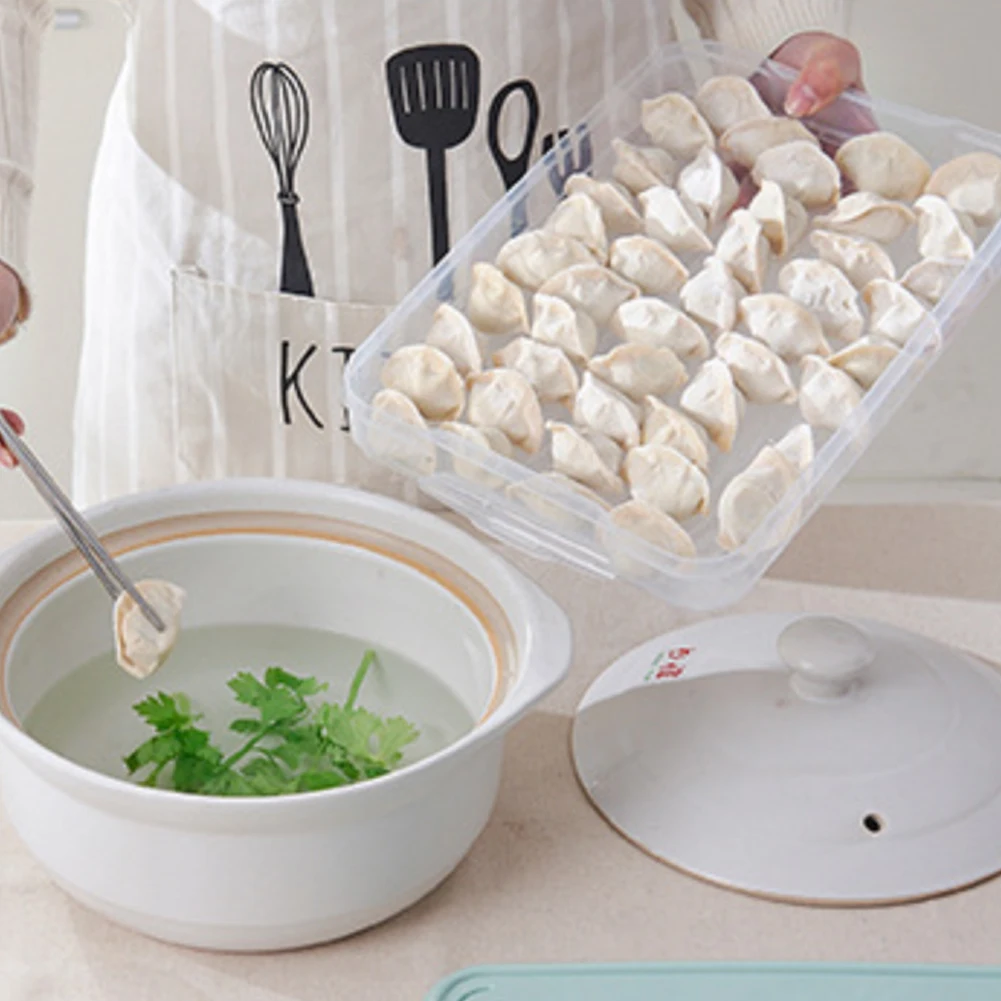 Container Microwave Safe PP Without Grid Multi-layer Refrigerator Frozen Dumplings Storage Box Organizer Fresh Food Storage