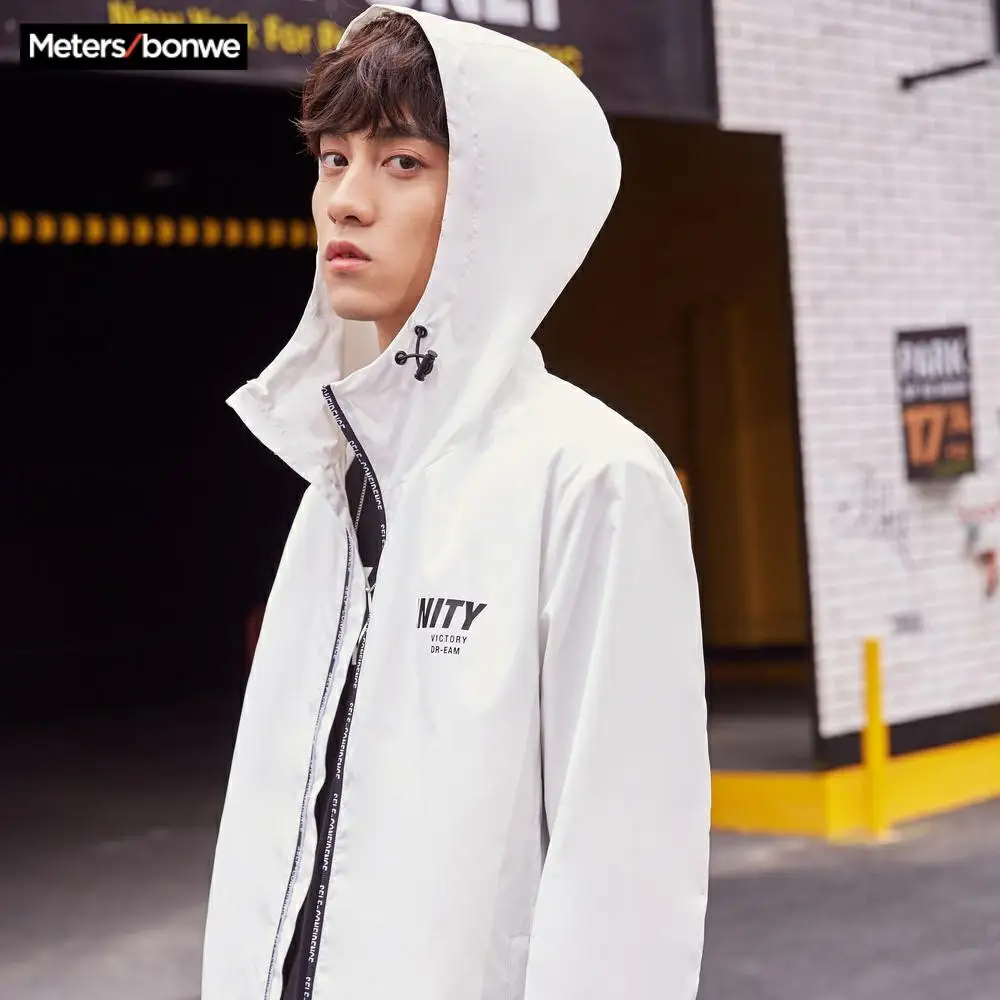 Metersbonwe 2020 новые мужские повседневные куртки с капюшоном Мужские модные