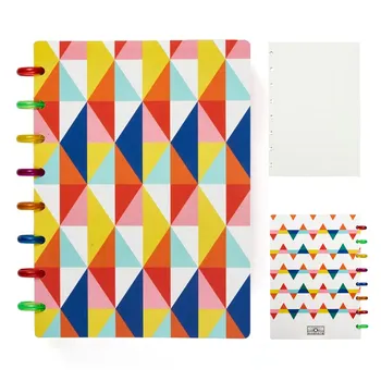 

8 Holes A5 Loose Leaf Binder Notebook PP Cover 40 Sheets Inner Core Diary and 24mm Binding Disc Planner Office Stationery Suppl