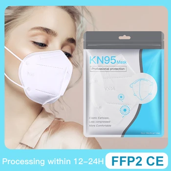 

10-20-50-100 Pcs FFP2 Masks KN95 Filter Maske5-Layer Mouth Muffle Cover Mask Anti Dust Mask Ship From Spain France Poland China
