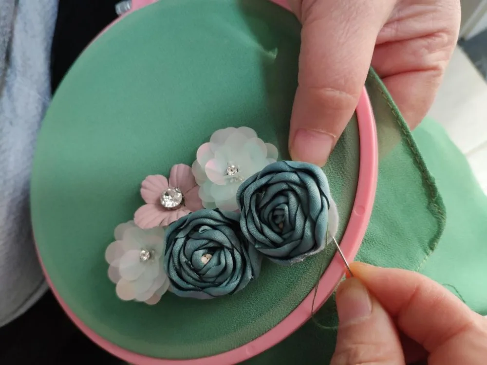 Dubai Arabia Woman hijab Solid Color Chiffon embroidery Popular Shawls Scarf Headband Muslim Turban abaya Diamonds (2)