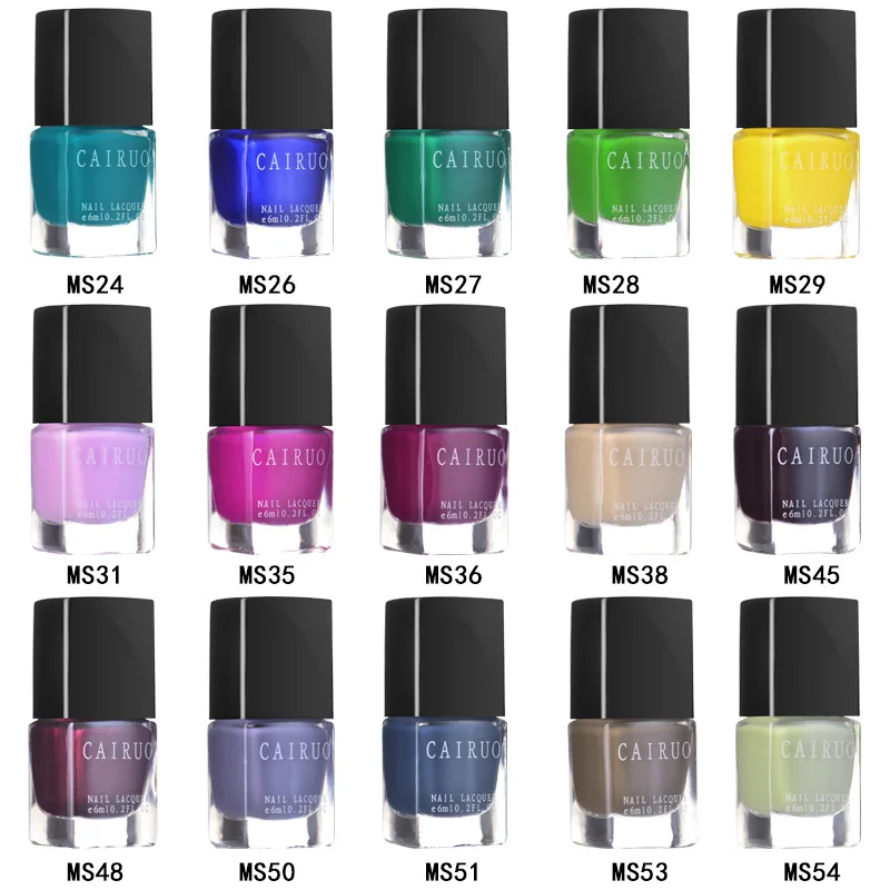 Purple Series Nail Polish 6ml Fast Dry Holographic Matte Glitter Mirror Effect Nail Art Polish For 2