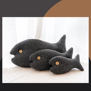 

Black fish catnip toy funny cat toy simulation fish cat pillow bite-resistant teething toy cat toy