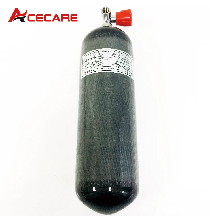 AC16811 Acecare 6.8L CE 4500Psi PCP Пейнтбол углеродное волокно цилиндр акваланг бак для дайвинга с красным клапаном ВВС Кондор страйкбол