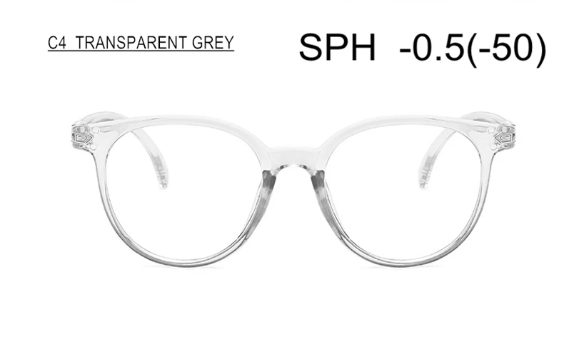 SWOKENCE Prescription Glasses For Nearsighted Men Women Myopia Glasses Dioptre-0.5 to-6.0 Spectacles For Shortsighted F108 - Цвет оправы: C4 (-0.5)