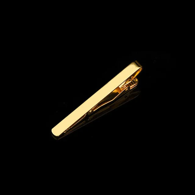 Gold(No Logo) Прямая поставка персонализированные Индивидуальные DIY Логотип Лазерные Зажимы для галстука металлическая модная простая застежка практичный галстук застежка подарки для мужчин - Окраска металла: Gold(No Logo)