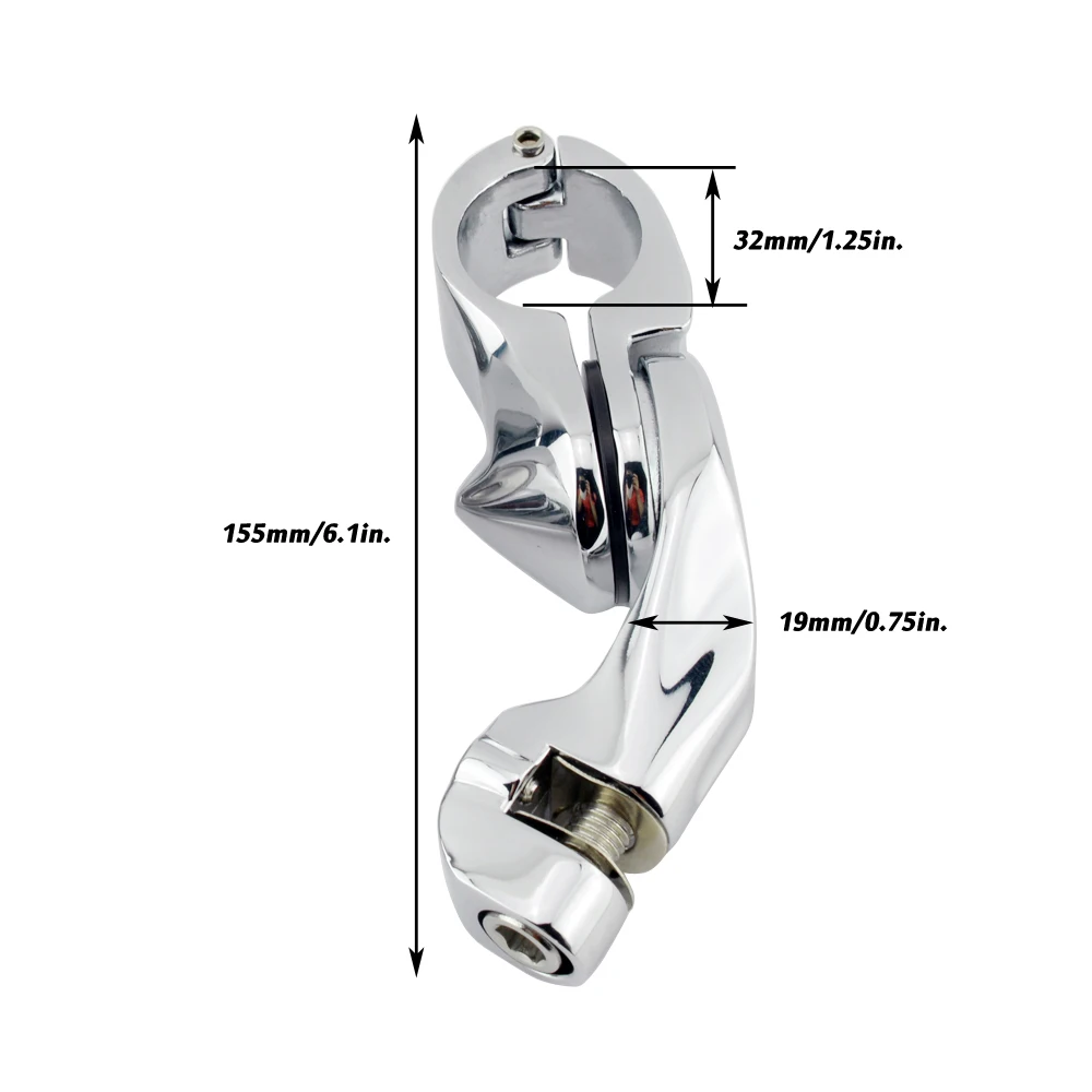 32mm 1-1/4" Motorcycle Highway Crash Bar Pegs Short Footpegs Clamps Engine Guard Mounts For Harley Softail Touring Dyna Custom motorcycle footrests,motorcycle foot pedals