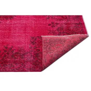 

Handmade Red Vintage Overdyed Turkish Area Rug 170x282 Cm-5'7''X9'3''