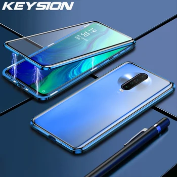 

KEYSION 360 Double Sided Metal Magnetic Case for Redmi K30 K20 Pro Tempered Glass Transparent Back Cover For Redmi Note 8 7 Pro