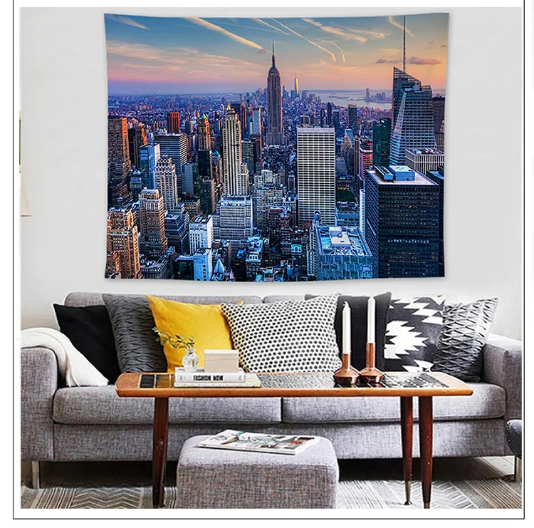 Europe and America Ins Tapestry TV Background Wall Landscape Decoration Tapestry Polyester Cloth Tarpaulin