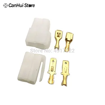 

5set 2P 6.3MM Automobile Connectors Wire 0.5-2mm2 PA66 Nylon Connector Male And Female DJ7021-6.3-11/21 Flame Retardant Car Hot