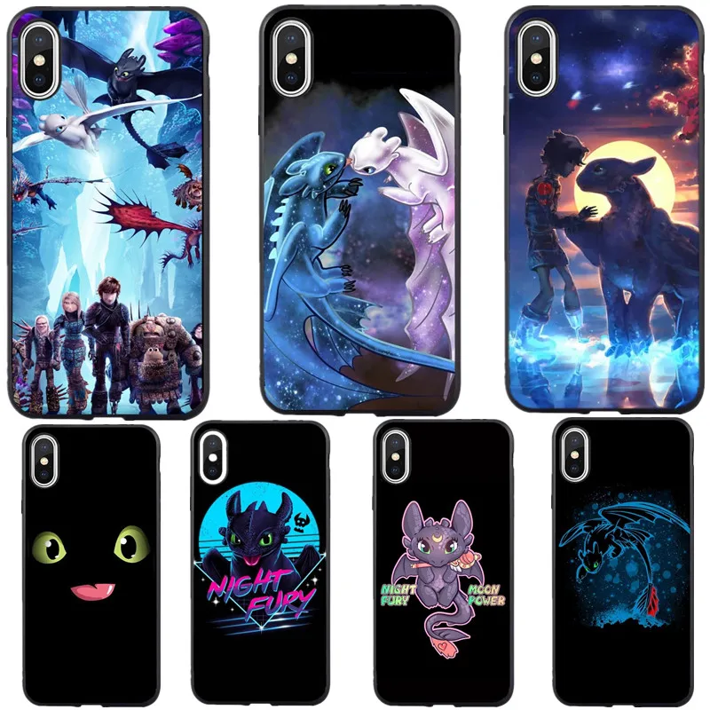 

Movie How to Train Your Dragon 3 Toothless Silicone Phone Case Cover for iPhone 8 7 6 6SPlus X XS MAX 5 5S SE XR Cover Coque