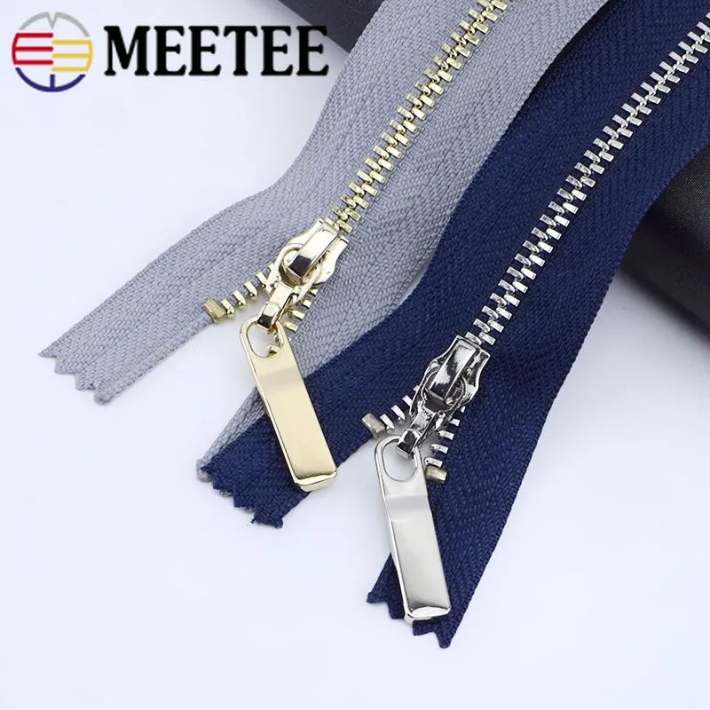 3 шт. Meetee #20 см металлическая молния медные зубья закрывающаяся одежда джинсы