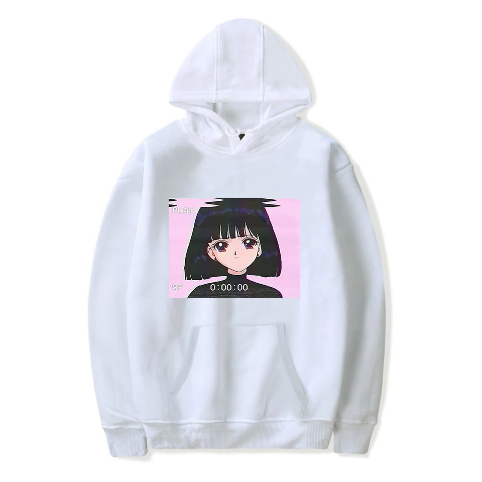 Эстетика Vaporwave толстовки для мужчин и женщин осень Лидер продаж модный принт Harajuku Толстовка японский Vaporwave толстовки повседневные топы