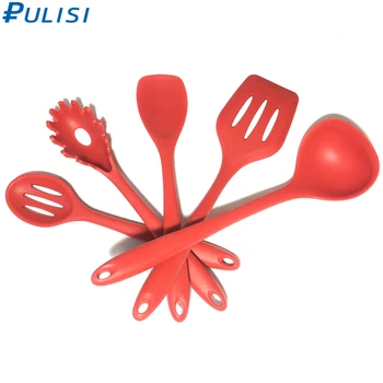 

5 Pack Silicone Kitchen Utensil Set Heat Resistant Hygienic One Piece Design Non Stick Spatula Kitchen Cooking Tools Kitchenware