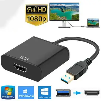 

HD 1080P HDMI to USB3.0 Video Cable Adapter Converter For PC Laptop HDTV LCD TV